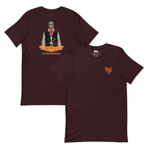 Barbie Día de Muertos Ken Embroidered Oxblood T-Shirt