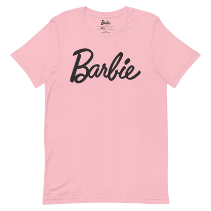 Barbie Script Logo Unisex Pink T-Shirt