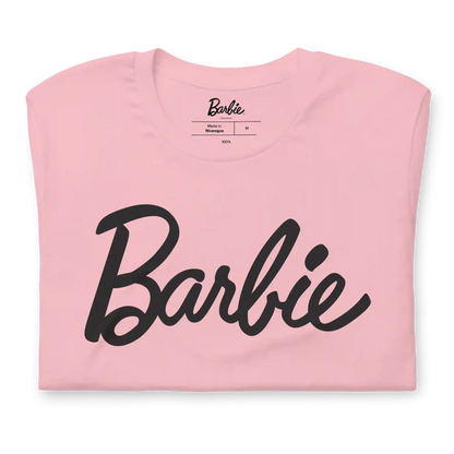 Barbie Script Logo Unisex Pink T-Shirt