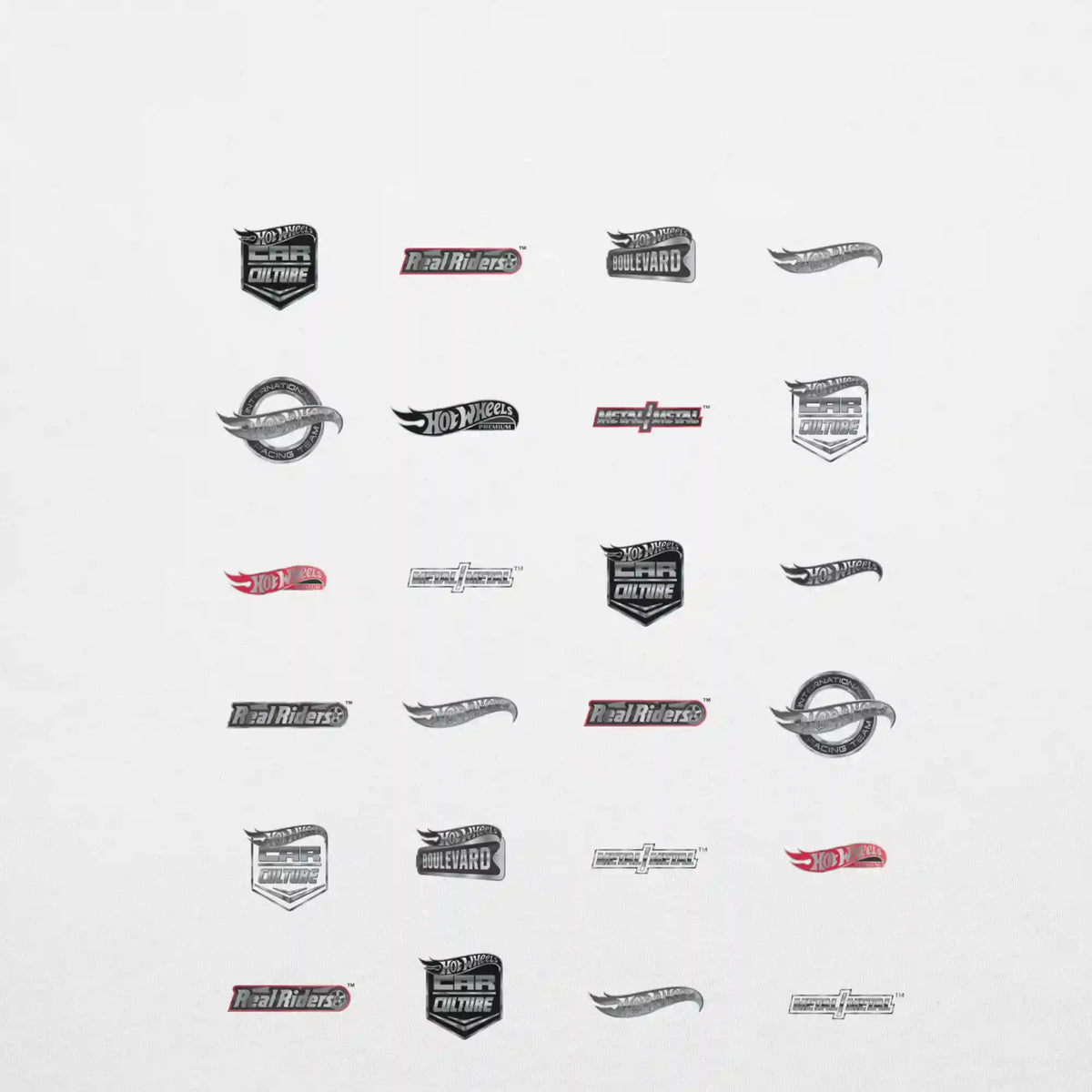 Hot Wheels Logos White T-Shirt