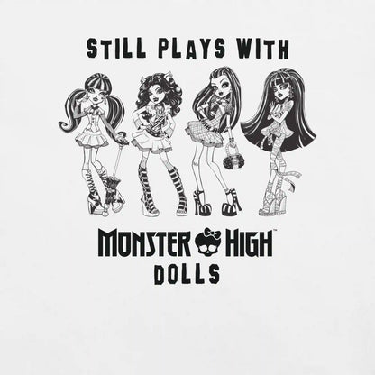 Monster High Still Plays with Monster High Dolls White T-Shirt