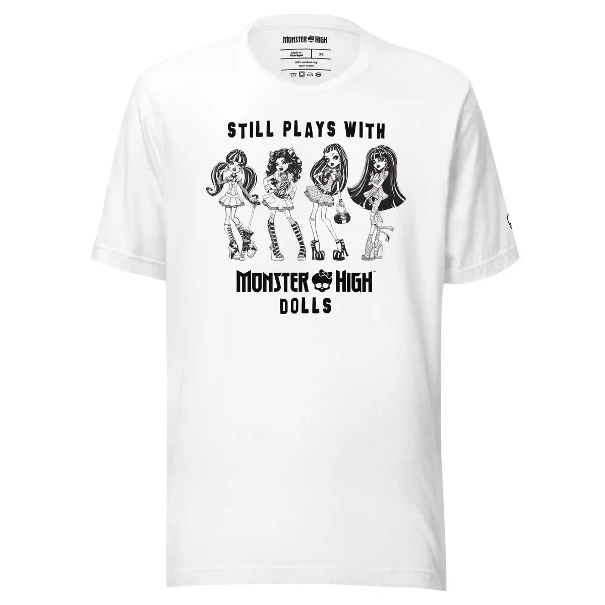 Monster High Still Plays with Monster High Dolls White T-Shirt
