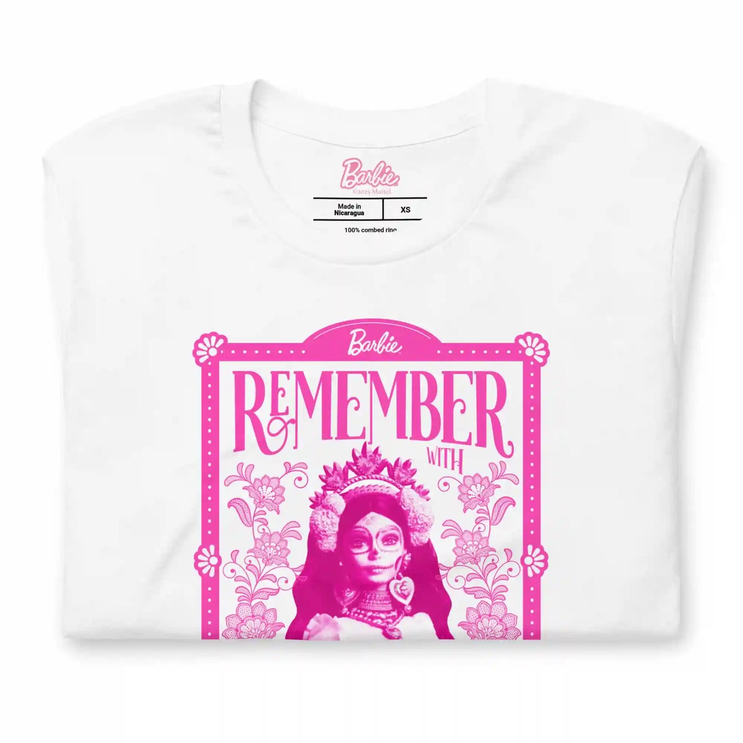 Barbie Día de Muertos Remember Love White T-Shirt
