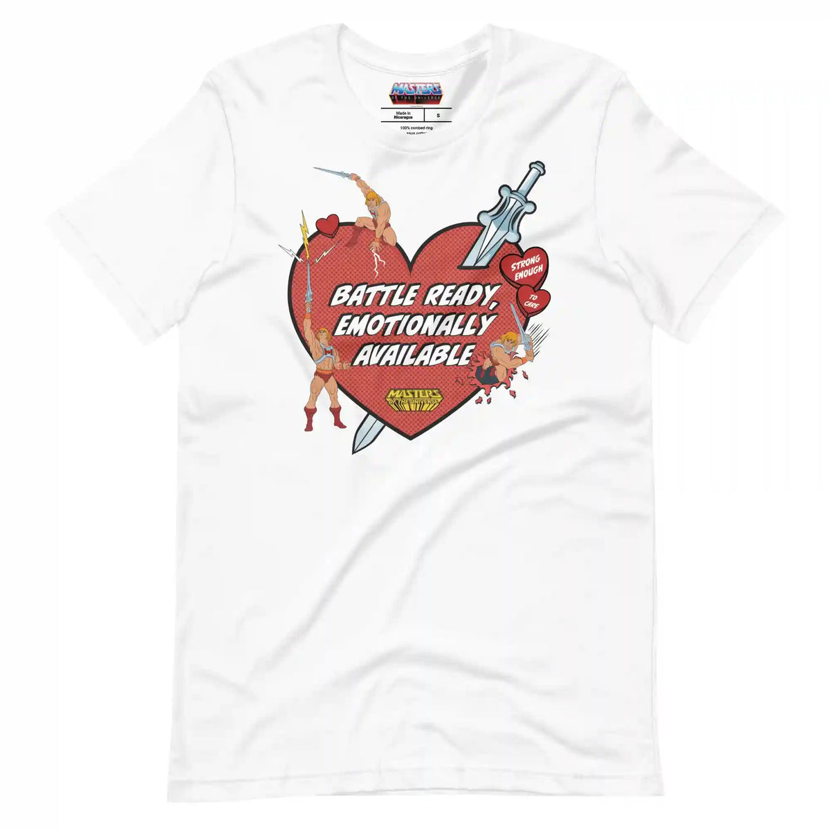 Masters of the Universe He-Man Battle Ready White T-shirt