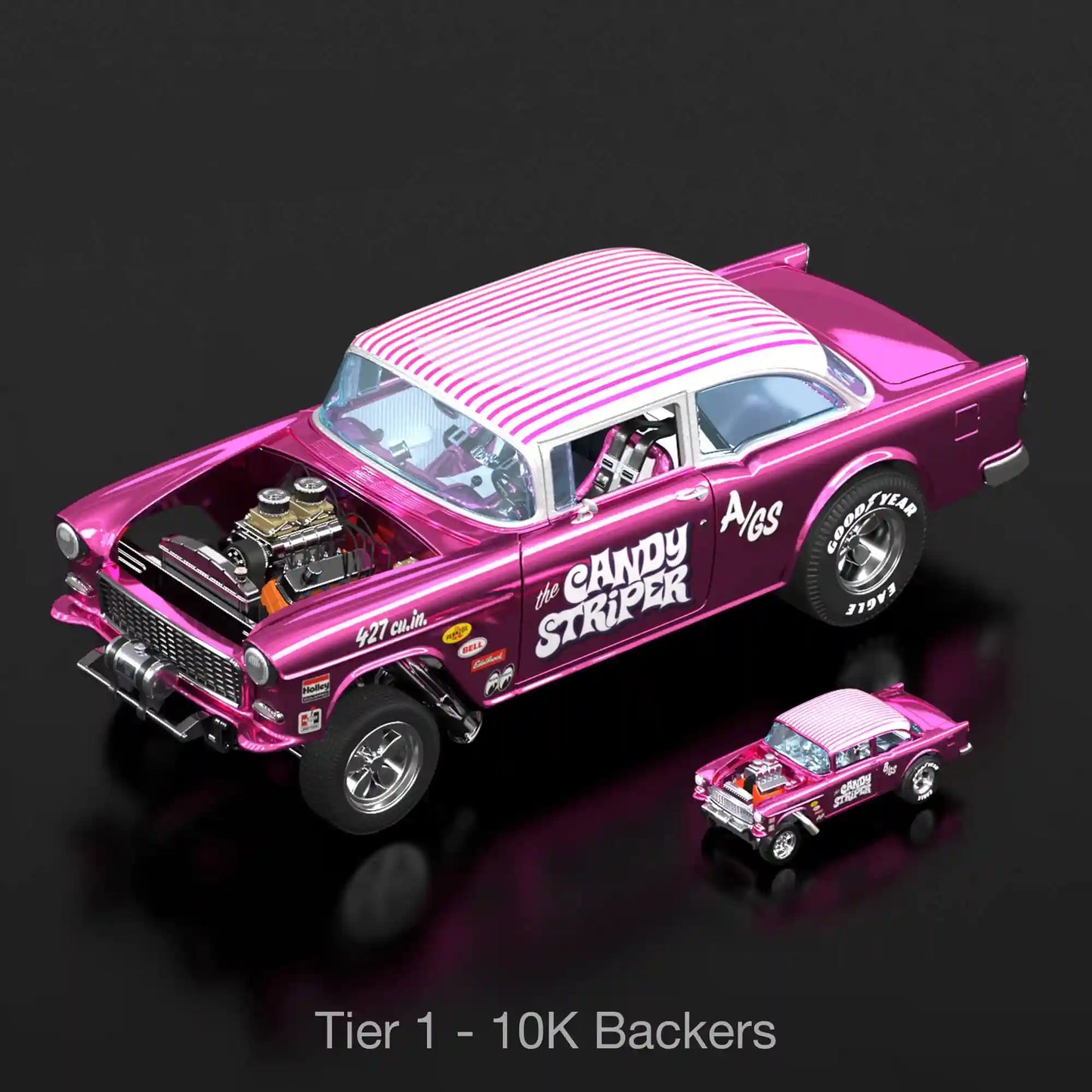 Hot Wheels RLC Exclusive 1:18 Scale ‘55 Chevy Bel Air Gasser “Candy Striper” - Crowdfund