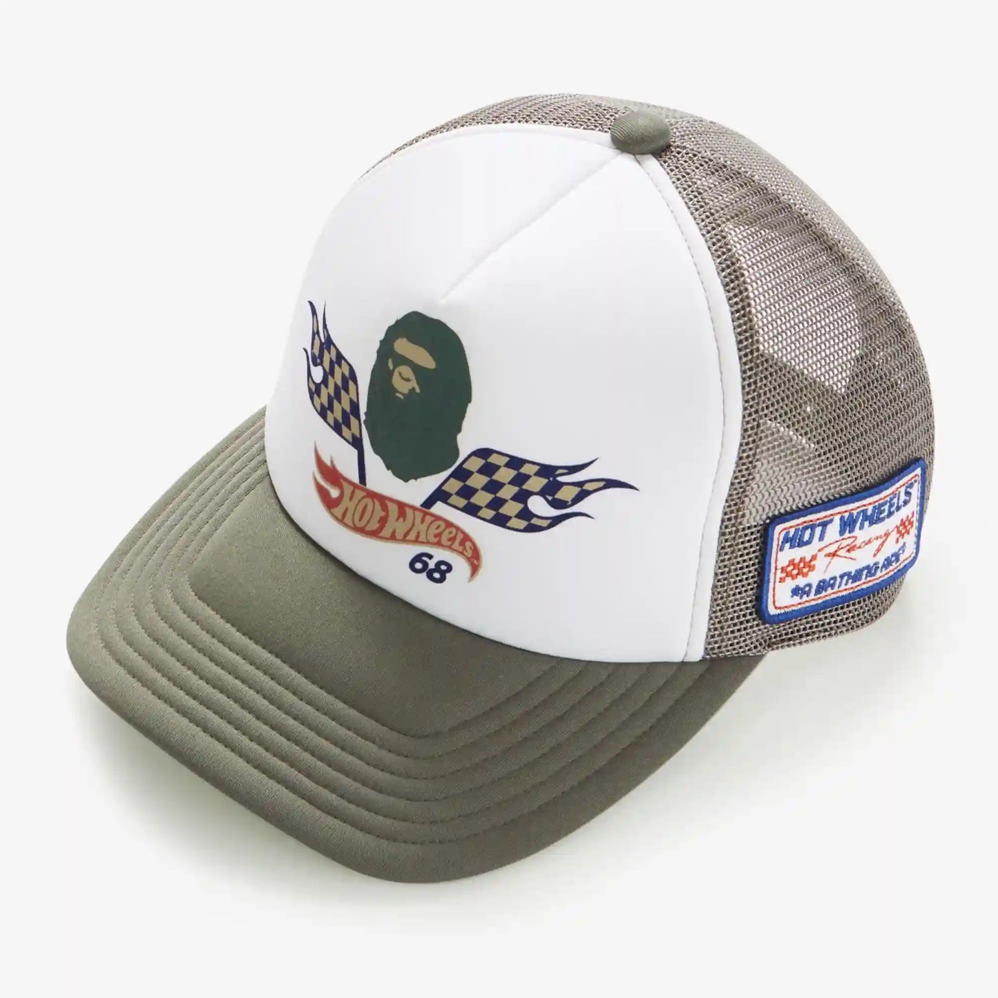BAPE Hot Wheels Flag Logo Trucker Cap
