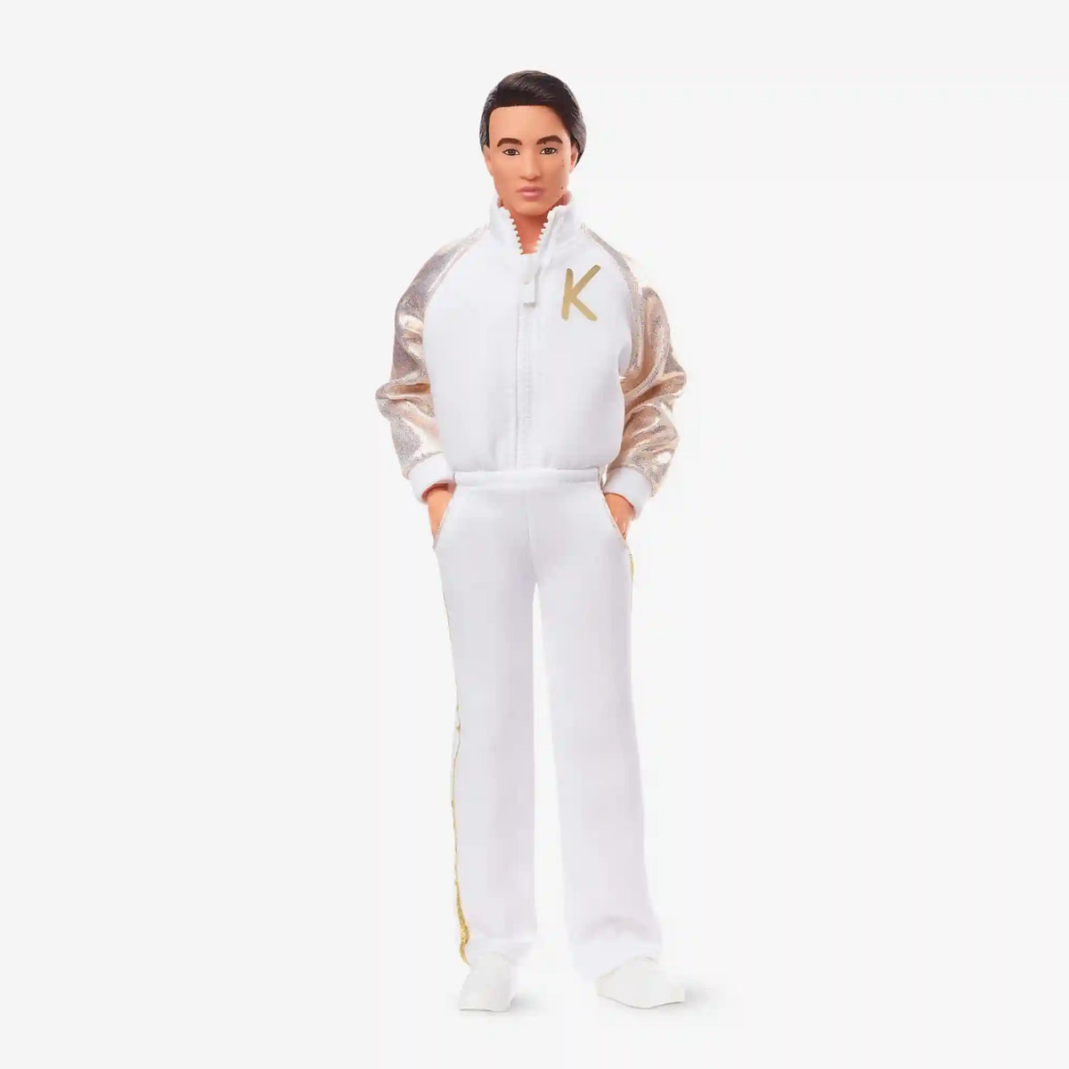 Ken Doll In White and Gold Tracksuit – Barbie The Movie