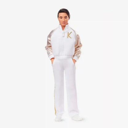 Ken Doll In White and Gold Tracksuit – Barbie The Movie