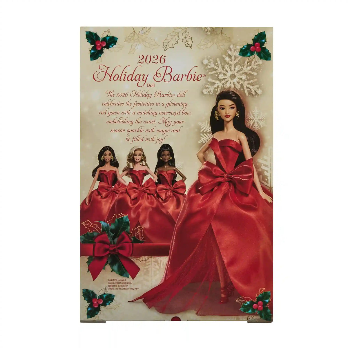 Barbie Signature 2026 Holiday Barbie Doll with Dark Brown Hair