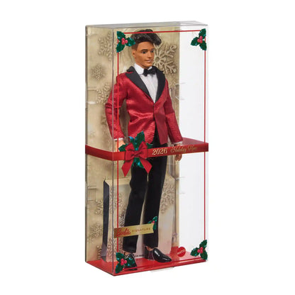 Barbie Signature 2026 Holiday Ken Doll with Black Hair