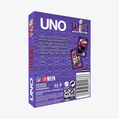 UNO LVIII Super Bowl Card Game San Francisco 49ers